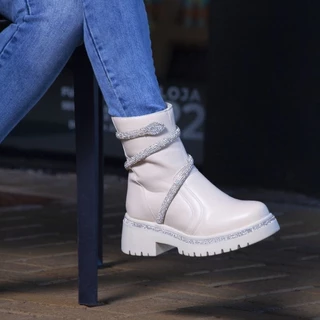 coturno casual feminino couro legítimo moda inverno forrada detalhada zíper lateral moderna pronta entrega