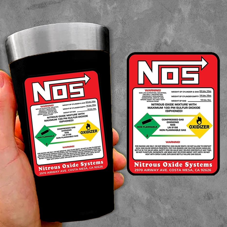 Adesivos NOS Nitro Adesivo Para Carros/ Garrafa Térmica/ Copo | Shopee ...
