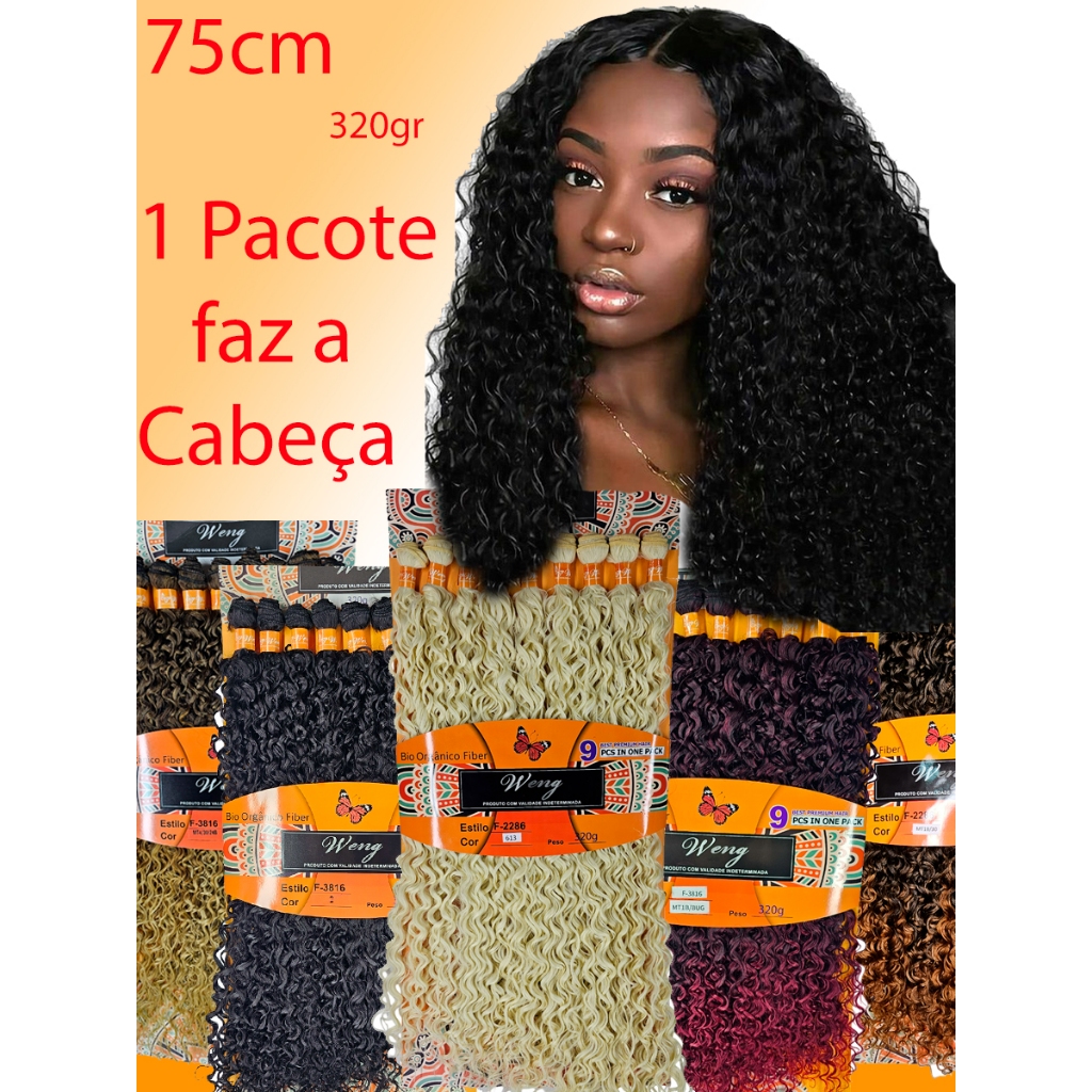Cachos Perfeitos Cabelo Organico Cacheado 320g Weng 9 Pçs Tela | Shopee ...
