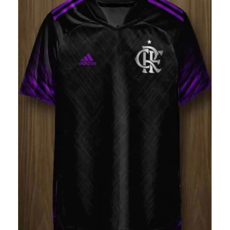 Nova Camisa Camiseta do Time do Flamengo Preto e Roxo 2024/25 | Shopee ...