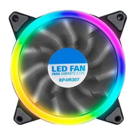 NOVO Cooler Fan Ventoinha Para PC Gabinete 120mm Led RGB VR338