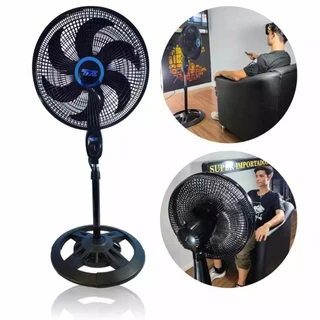 Ventilador Coluna 75W 45cm Pedestal Turbo 6 hélices Oscilação Automática