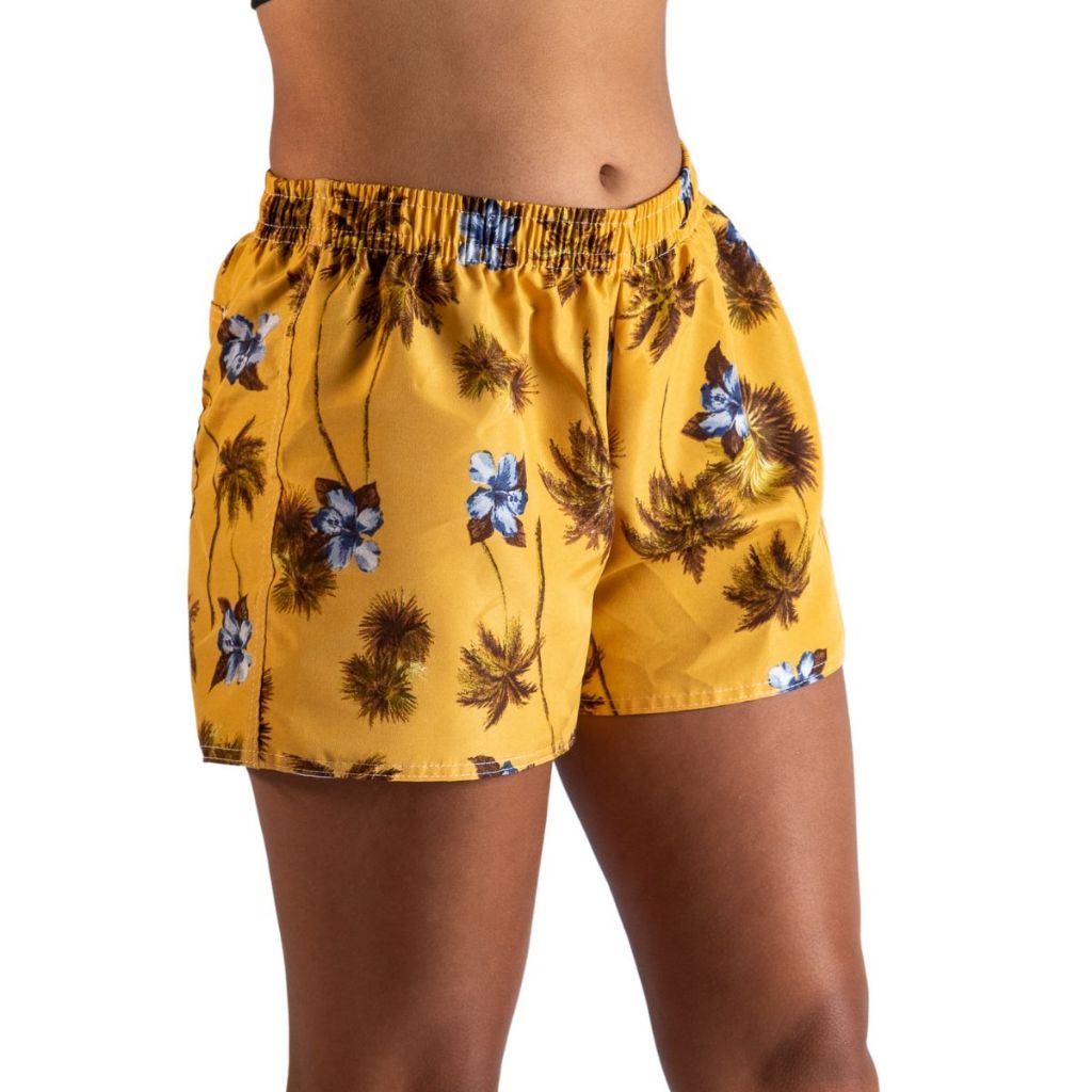 Short Tactel Feminino Praia Adulto Estampado Extra Plus Size Piscina ...