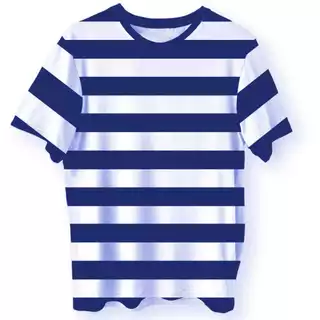 Camiseta Estampa Listrada 21 LARGA MARINHO E BRANCO Adulto