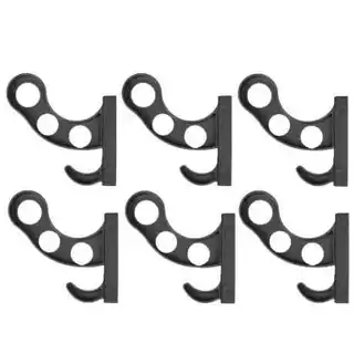 Conjunto 6 Suporte De Capacete Para Pendurar Parede Preto Fixo Motocicleta Moto Com Parafuso Preto