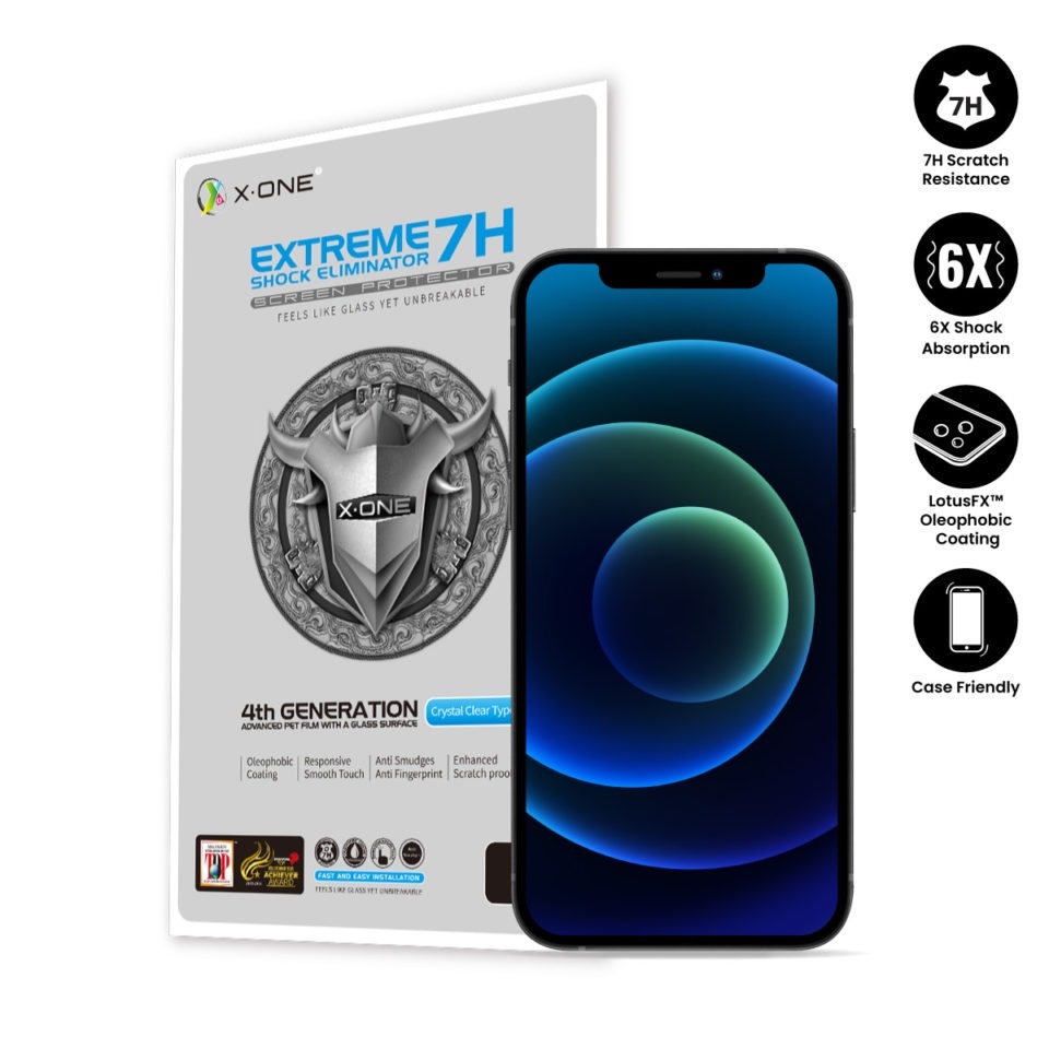 Película X-One Extreme 4ª Geração 7H para iPhone 13 Pro Max