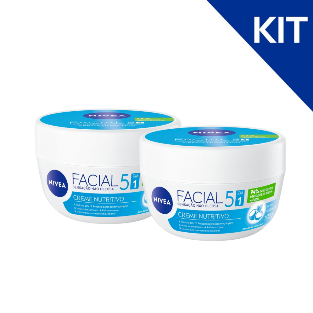 NIVEA Creme Facial Nutritivo 100g 2 unidades