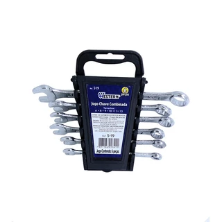 CHAVE COMBINADA 6 PEÇAS AÇO CROMO 6 a 13 mm COM ESTOJO WESTERN PROFISSIONAL ORIGINAL