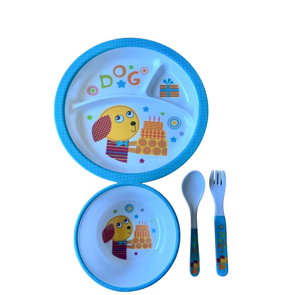 Kit Prato Alimentação Bebe Infantil papinha Menino Menina Redondo