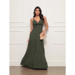Vestido Longo Pipoca Feminina