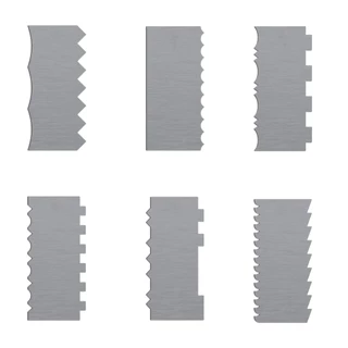 Kit Espátulas De Bolo 6 Uni 12 Modelos Diferentes Em Inox