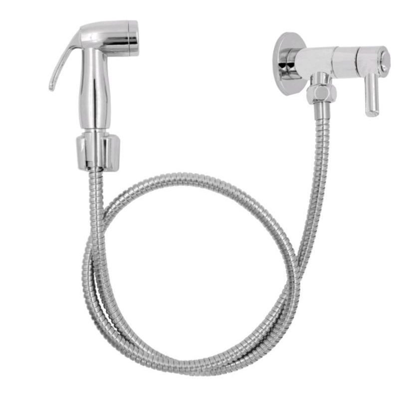 Ducha Higiênica Banheiro 100% Completa Luxo Metal Cromado 1,20m Chuveirinho Privada