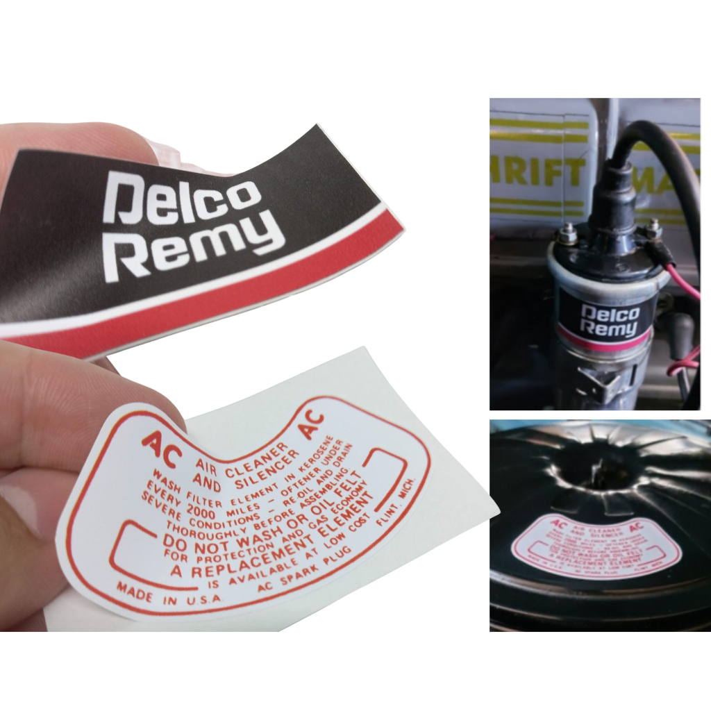 Adesivo Delco Remy E Filtro De Ar Carburador - Chevy, Bel Air ...