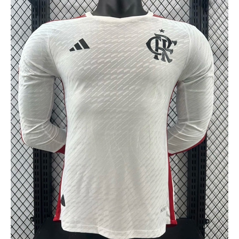 Nova Camisa Camiseta Manga Longa do Flamengo Branco 2024/25