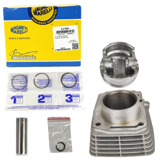 Kit Cilindro Pistão Anel Marelli Cg Fan Start Titan150 / Nxr Bros Esd Mix150
