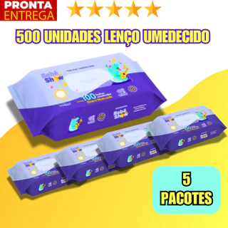 500 Unidades Lenços Toalhas Umedecido Para Bebê Higiene Infantil