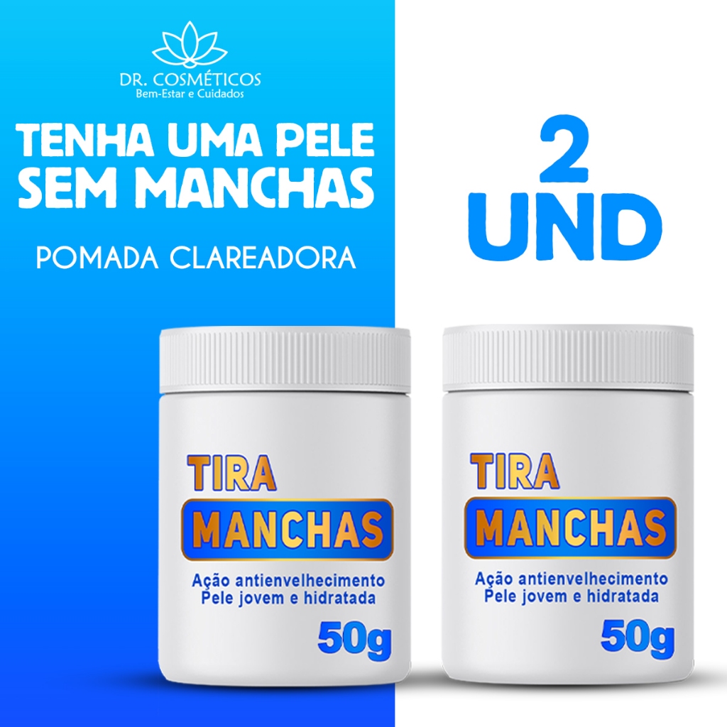 kit 2 Pomada Clareadora Creme Tira Manchas 50g Antirrugas ...