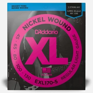 Encordoamento para Contra Baixo 5 Cordas Daddario Exl170-5 045 Corda para Baixo 5c