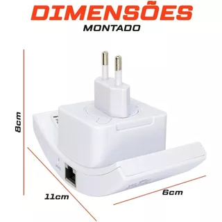 Repetidor Amplificador De Sinal Wifi 600/mbps Ultra Rápido Sinal Forte Anatel