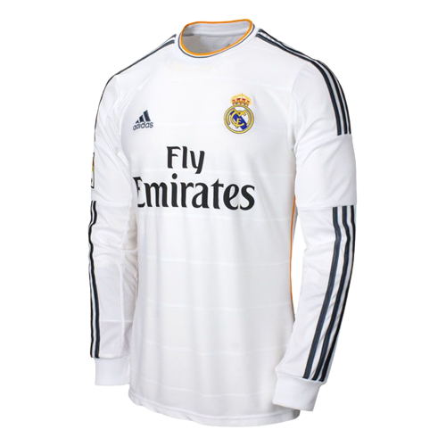 NOVIDADE!!! Camiseta MANGA LONGA do REAL MADRID RETRO 2013-2014 Branco/Preto +PREÇO PROMOCIONAL, ENVIO IMEDIATO.