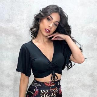 Cropped Feminino Manga Curta