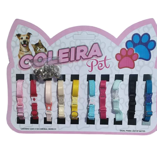 Coleiras para Gato Cartela com 10 unidades com guizo