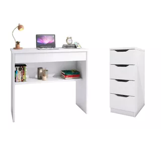 Mesa Penteadeira Mel 1 Gaveta S/Kit Luz Camarim Madeira Mdp Multiuso
