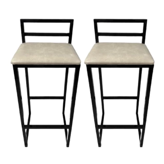 Kit 2 Banqueta Quadra Industrial Alta/Baixa Banco Cozinha Mesa Balcão Sala Promoção Envio Imediato