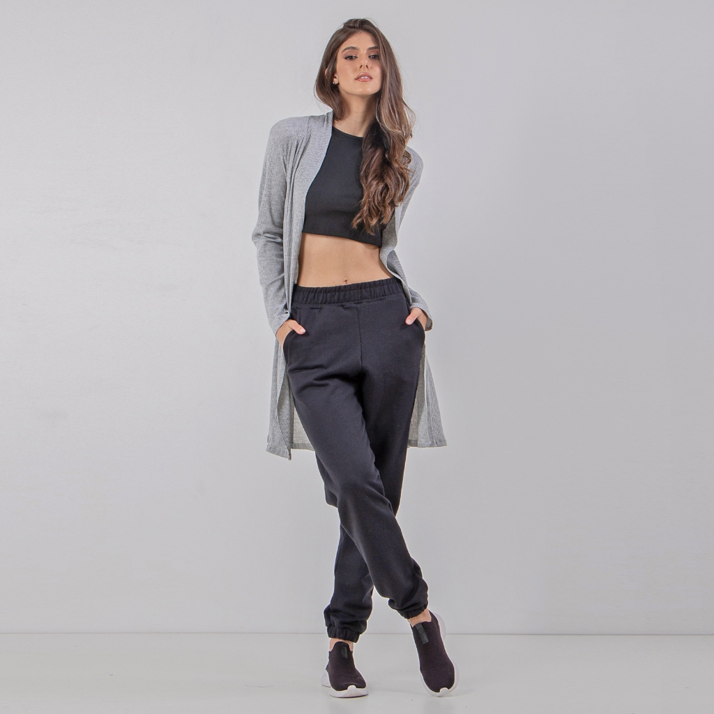 Cardigan Kimono Feminino Canelado