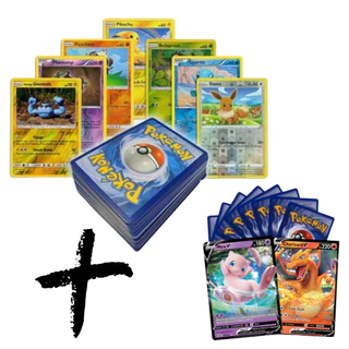 50 Cartas Pokémon + 5 Brilhantes + Carta Ultra Rara Original COPAG