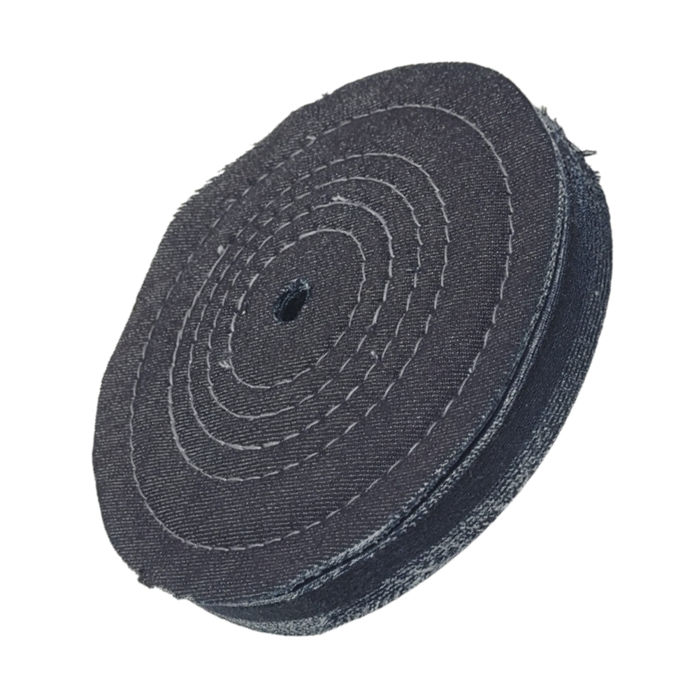 Roda De Pano Polimento Espelhado Jeans Costurado 150mm