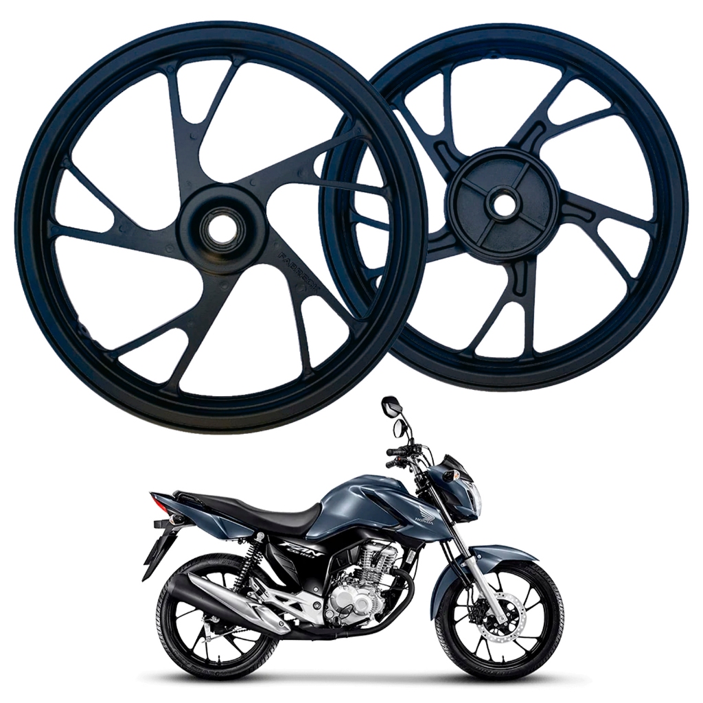 Par de Rodas Jante Rodão Pé De Galinha - CG 160 FAN 2020 Freio a Disco ...