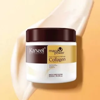 Karseell Collagen cabelo efeito liso japonês - Máscara de reparo p/ cabelos secos danificados 500ml