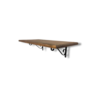 1 Uni. Prateleira 20x80 Madeira Maciça + Suporte Decorativo