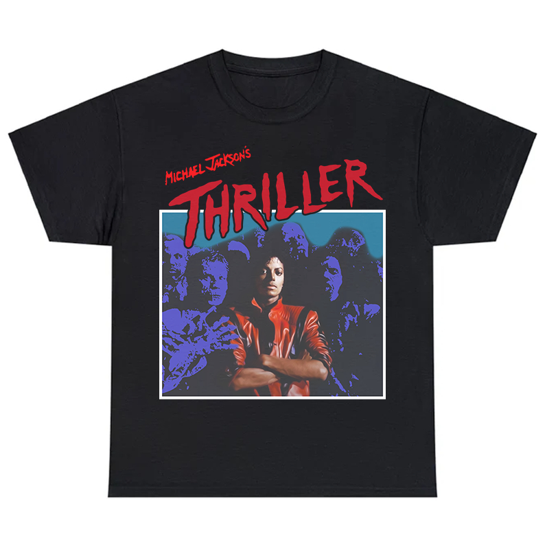 Michael Jackson THRILLER Tシャツ Camiseta Michael Jackson Thriller Oversized 100% Algodão