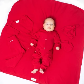 Saída Maternidade Primeiros Dias Vermelho 100% algodão 6 peças Completo Maternidade Menino e Menina