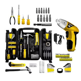 Kit Parafusadeira Speed Pro 4.8V Bivolt C/ Jogo de Ferramentas 200 Peças - Titanium