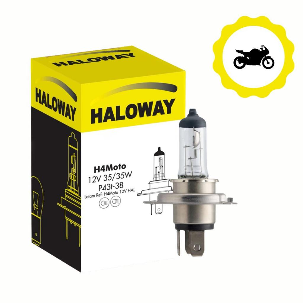 Lampada Farol para Moto H4 Haloway Halógena Comum 12v 35/35w | Shopee ...