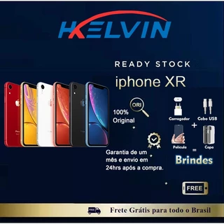 iPhone XR 64/128GB Vitrine IMPECÁVEL ORIGINAL Bateria 100% + NF
