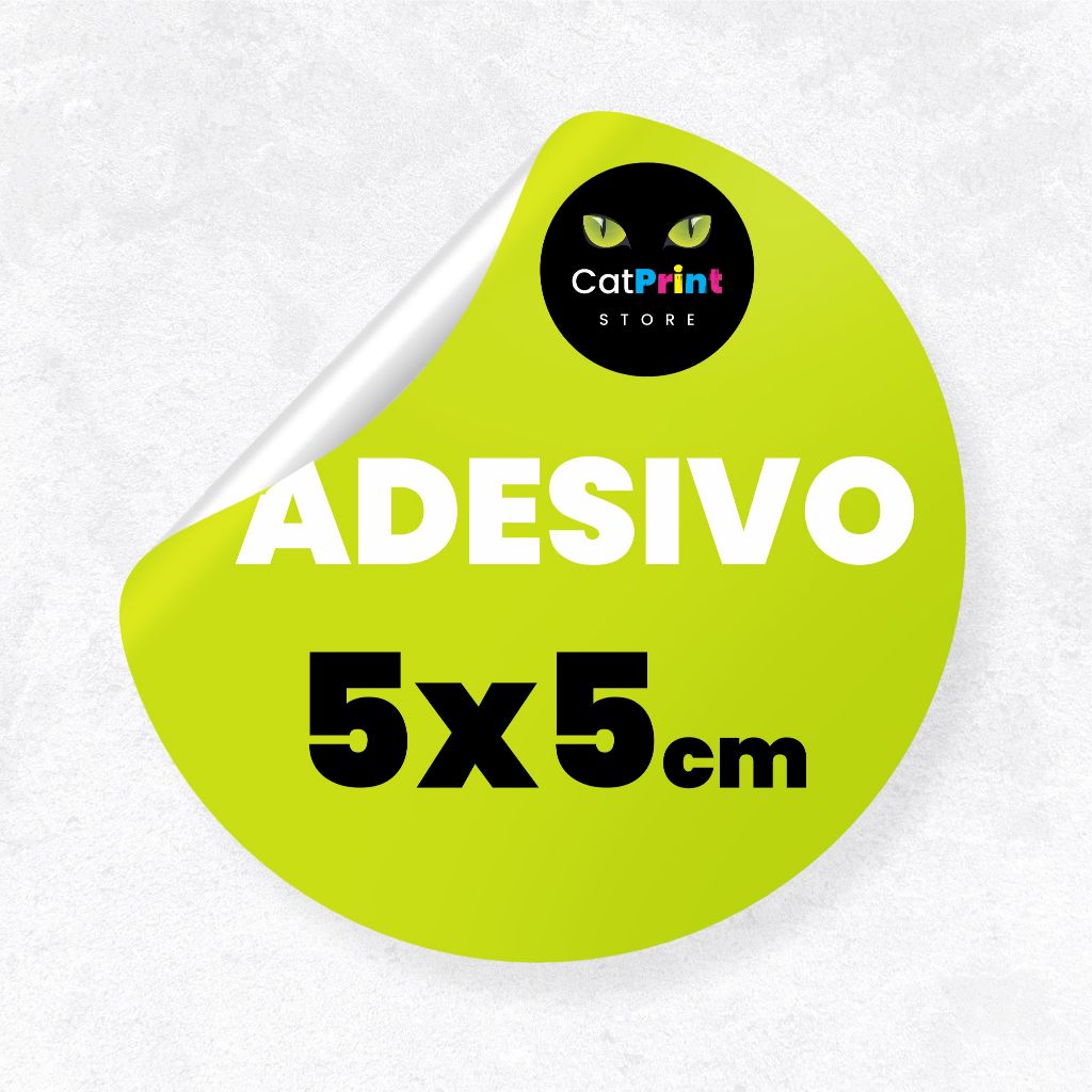 200 Etiquetas Adesivos Rótulos 5x5 cm Redondo / Quadrado ...
