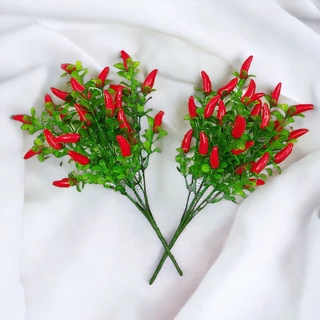 2 Buque De Flores Pimenta Artifical Para Decoração Arranjo