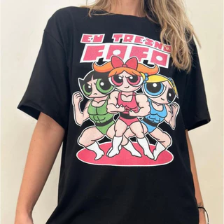 Blusa Camiseta Feminina Algodão Poderosas - Eu Treino Fofo - Preta