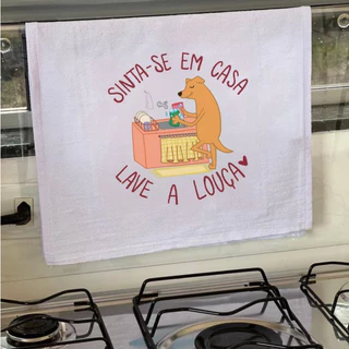 Cozinha Toalha Casa Nova Pano de Prato - Vira Lata Lava Louça