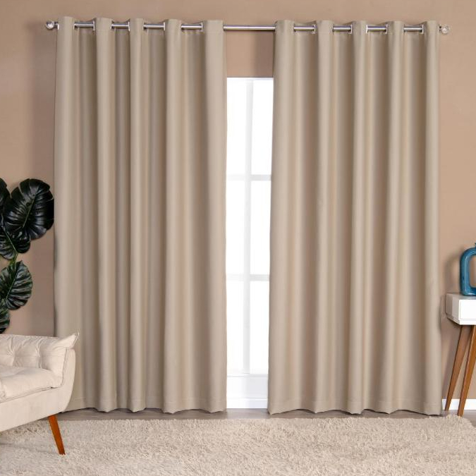 Cortina Blackout Tecido Triplo 2,80 x 2,30 Sala Quarto Escritório Corta ...