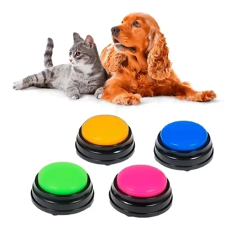 Kit 4x Botão Comando De Voz Gravável Adestramento Pet