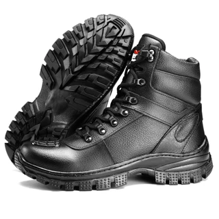 Bota Coturno Militar Masculino Em Couro Legitimo Impermeavel