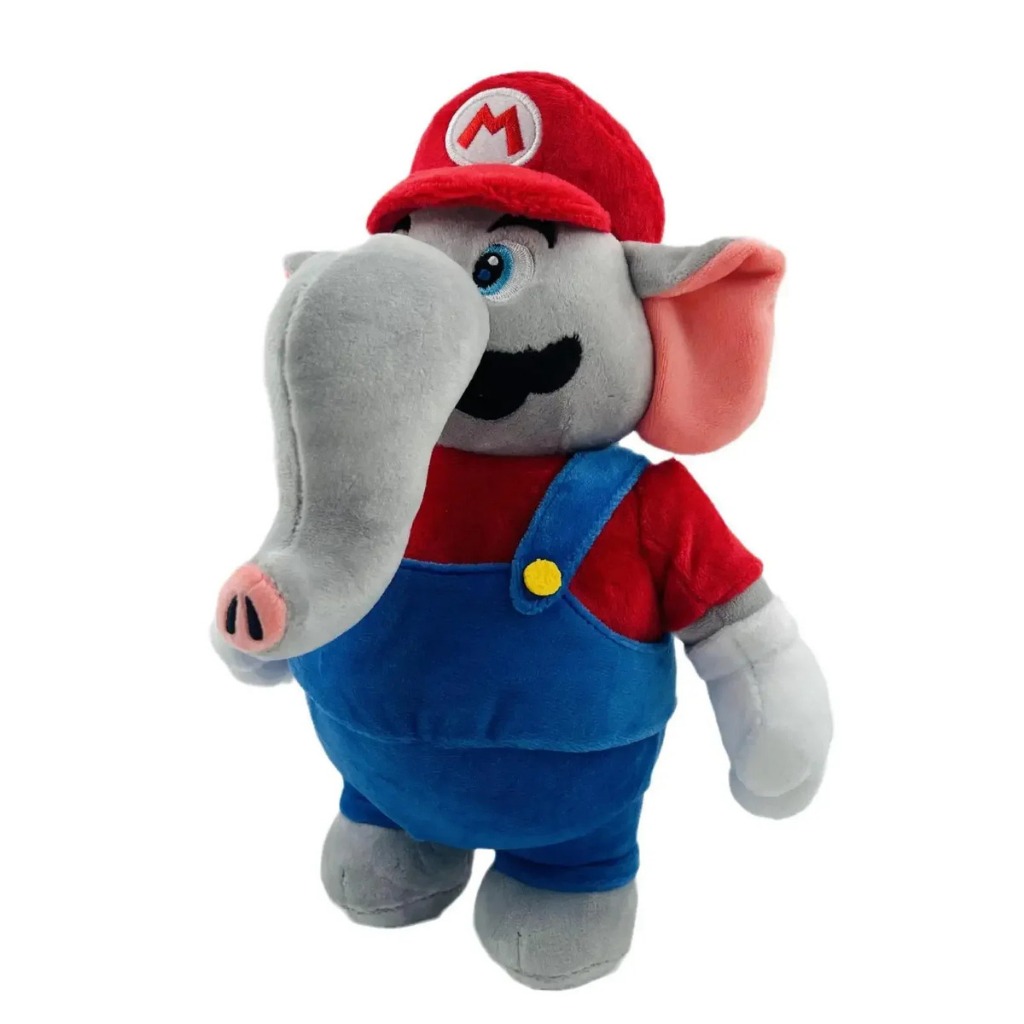 Boneco de Pelucia Mario Elefante Super Mario Wonder 27cm Macio Fofinho ...