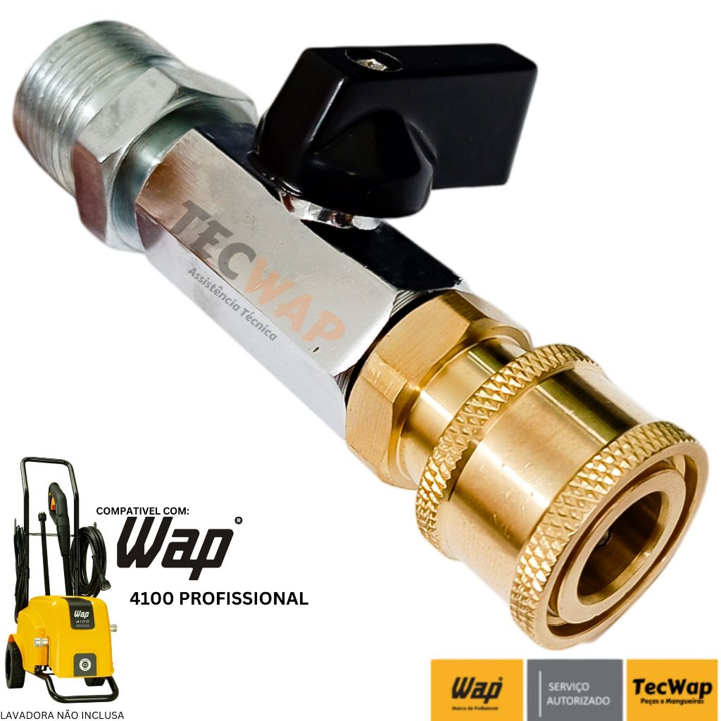 Kit Registro + Engate Rápido Para Lava Jato Wap 4100 Profissional ...