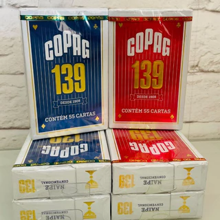 Baralho Copag 139 Original Cartas Naipe Convencional Ou Grande Vermelho ou Azul 55 Cartas Jogos