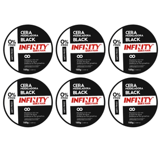 Cera Modeladora Efeito Black 160g INFINITY LOOK'S HAIR 6 Unidades